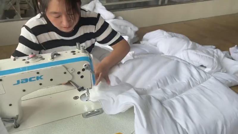 Duvet sewing