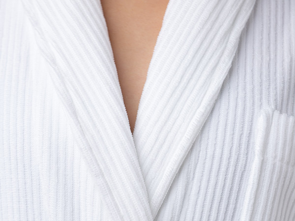 Jacquard cut velvet bathrobe
