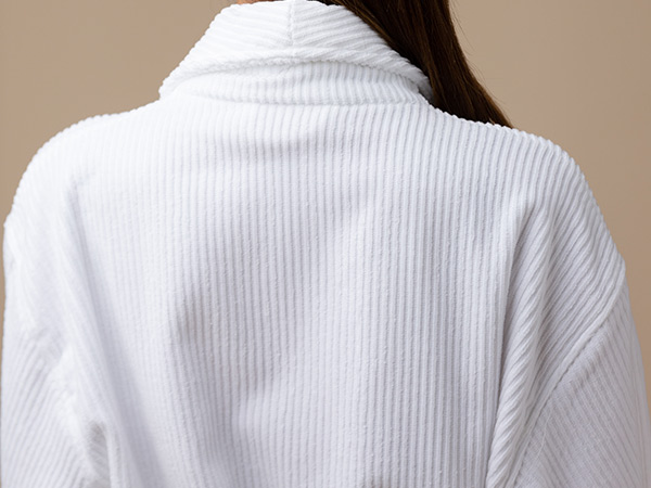 Jacquard cut velvet bathrobe
