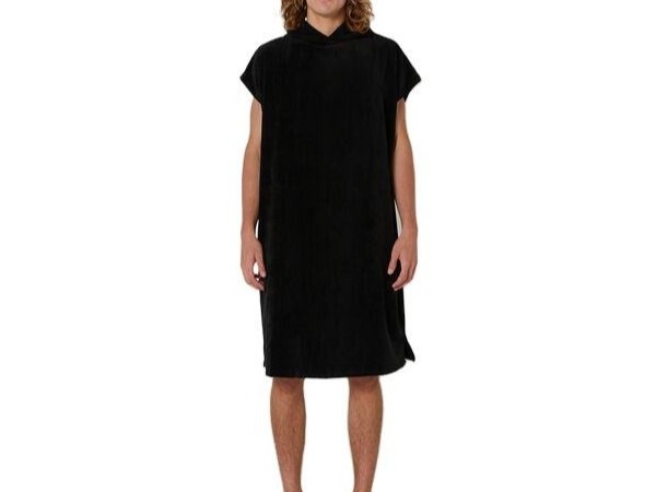Surfing pool, hooded beach robe, towel