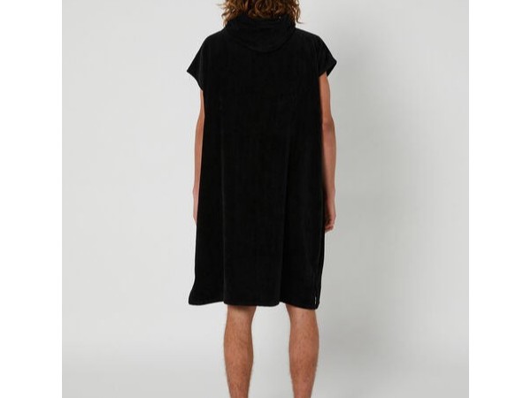 Surfing pool, hooded beach robe, towel