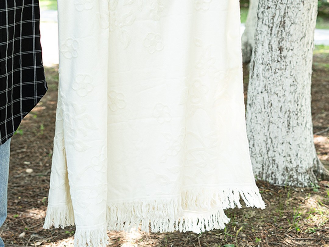 White beach towel
