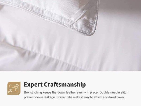 Warm and breathable duck feather down quilt core