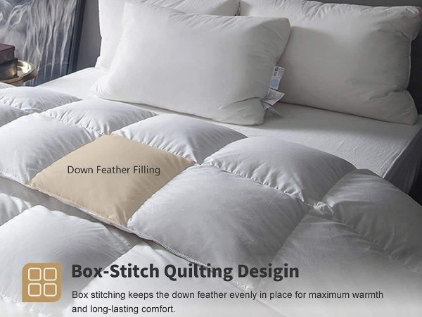 Warm and breathable duck feather down quilt core