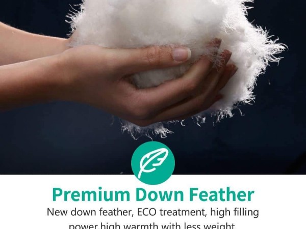 A large duck feather core quilt in a 5-star hotel