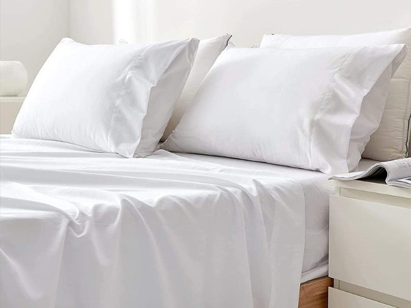 100% pure cotton fabric pure white bedding set